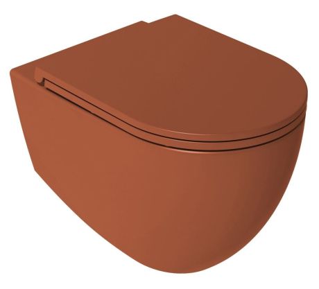 Przejdź do produktu INFINITY miska WC wisząca, Rimless, 36,5x53cm, terracotta