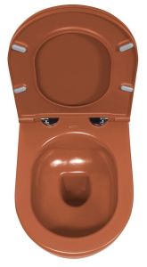 INFINITY miska WC wisząca, Rimless, 36,5x53cm, terracotta