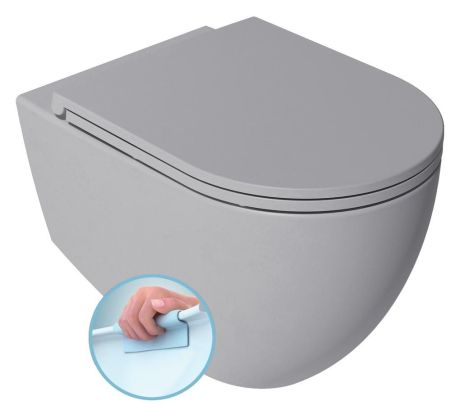Przejdź do produktu INFINITY miska WC wisząca, Rimless, 36,5x53cm, stone grey