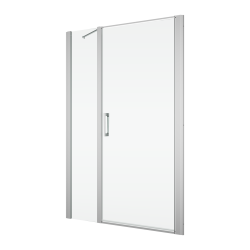 Drzwi prysznicowe wahadłowe 140x200 cm z elementem stałym Ronal Sanswiss Divera D22T31100405007 srebrny połysk