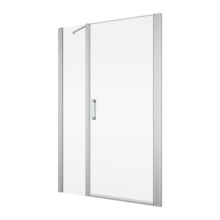 Drzwi prysznicowe wahadłowe 150x200 cm z elementem stałym Ronal Sanswiss Divera D22T31100505007 srebrny połysk