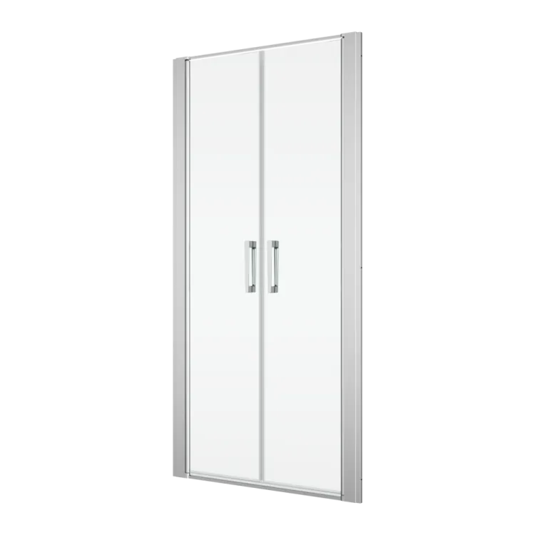 Drzwi prysznicowe wahadłowe 70x200 cm dwuczęściowe Ronal Sanswiss Divera D22T20705007 srebrny połysk