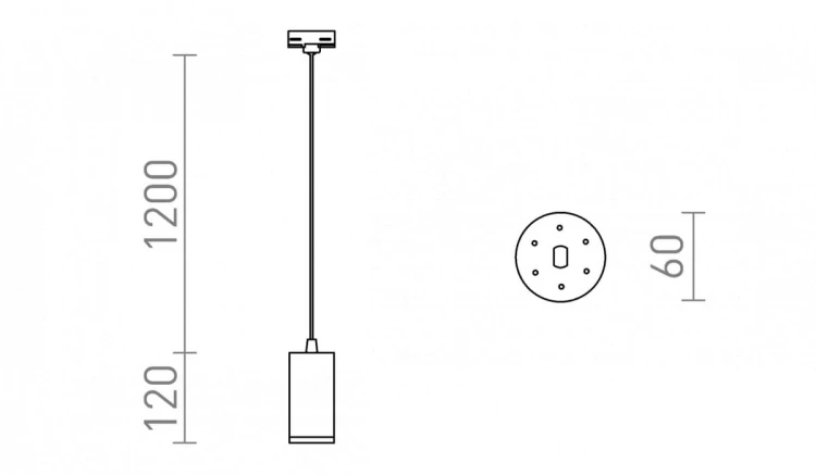 BELENOS do 3-faz. szyny wisząca biała 230V LED GU10 9W