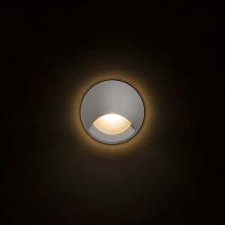 CLUB IND wpuszczana srebrno-szara  230V LED 3W IP54  3000K