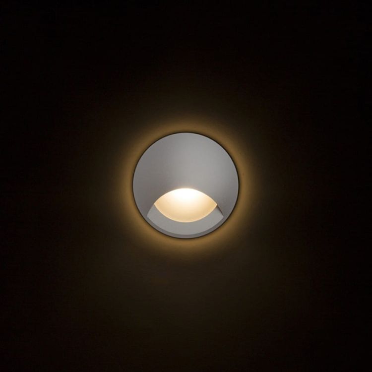 CLUB IND wpuszczana srebrno-szara  230V LED 3W IP54  3000K