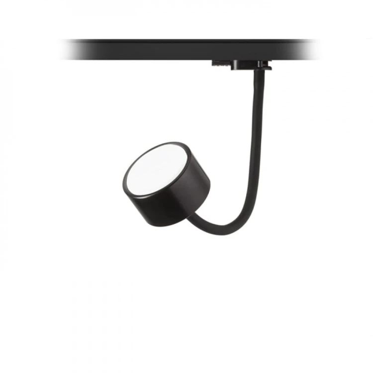 PIXIE na elastycznym ramieniu do szyny 3-faz czarna  230V LED GX53 7W