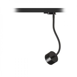 PIXIE na elastycznym ramieniu do szyny 3-faz czarna  230V LED GX53 7W