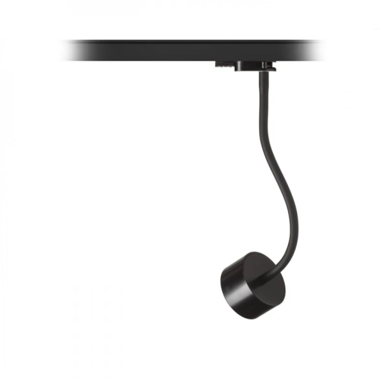 PIXIE na elastycznym ramieniu do szyny 3-faz czarna  230V LED GX53 7W
