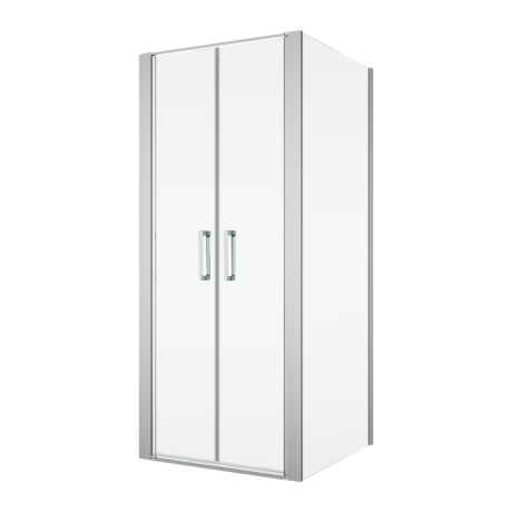 Przejdź do produktu Kabina prysznicowa 80x100 cm z dwuczęściowymi drzwiami wahadłowymi Ronal Sanswiss Divera D22T20805007+D22F11005007 srebrny połysk 