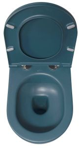INFINITY miska WC wisząca, Rimless, 36,5x53cm, petrol mat