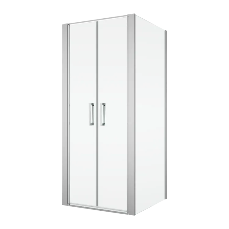 Kabina prysznicowa 120x70 cm z dwuczęściowymi drzwiami wahadłowymi Ronal Sanswiss Divera D22T21205007+D22F10705007 srebrny połysk