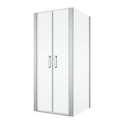 Kabina prysznicowa 120x100 cm z dwuczęściowymi drzwiami wahadłowymi Ronal Sanswiss Divera D22T21205007+D22F11005007 srebrny połysk