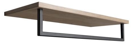 Przejdź do produktu SKA półka na ręczniki z relingiem 600x250mm, dąb/czarny mat