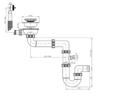 Przejdź do produktu Syfon zlewozmywakowy 6/4", DN40, biały
