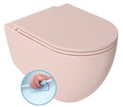 INFINITY miska WC wisząca, Rimless, 36,5x53cm, salmon