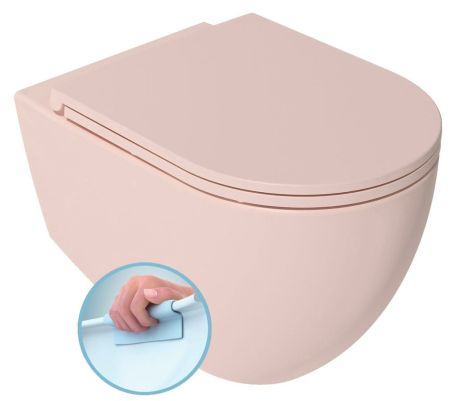 Przejdź do produktu INFINITY miska WC wisząca, Rimless, 36,5x53cm, salmon