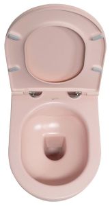 INFINITY miska WC wisząca, Rimless, 36,5x53cm, salmon