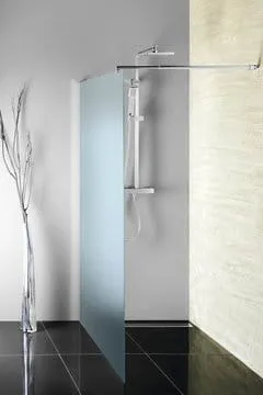 Kabina prysznicowa 100 cm typu walk-in Aqualine WI100 chrom