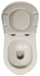 INFINITY miska WC wisząca, Rimless, 36,5x53cm, ivory