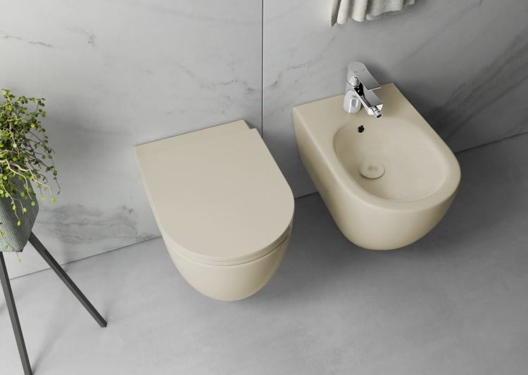 INFINITY miska WC wisząca, Rimless, 36,5x53cm, ivory