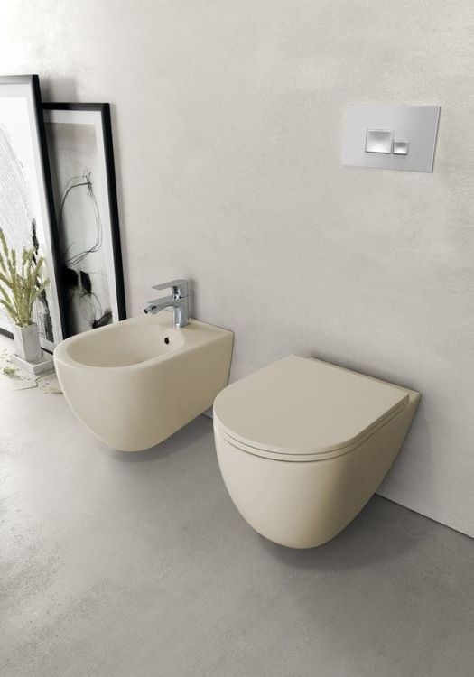 INFINITY miska WC wisząca, Rimless, 36,5x53cm, ivory