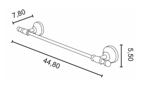 Akcesoria łazienkowe wieszak 45 cm Gedy Allpe Perla PE014 chrom