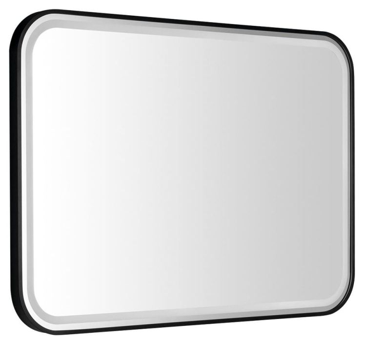 CETIS lustro z oświetleniem LED 100x70cm, czarny mat