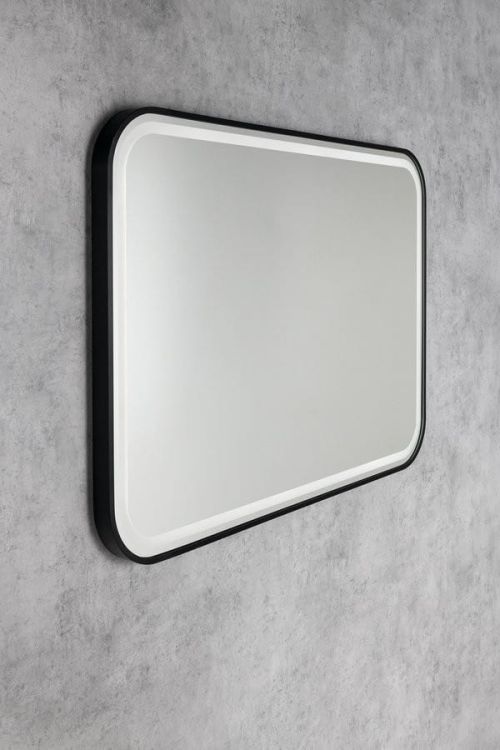 CETIS lustro z oświetleniem LED 100x70cm, czarny mat