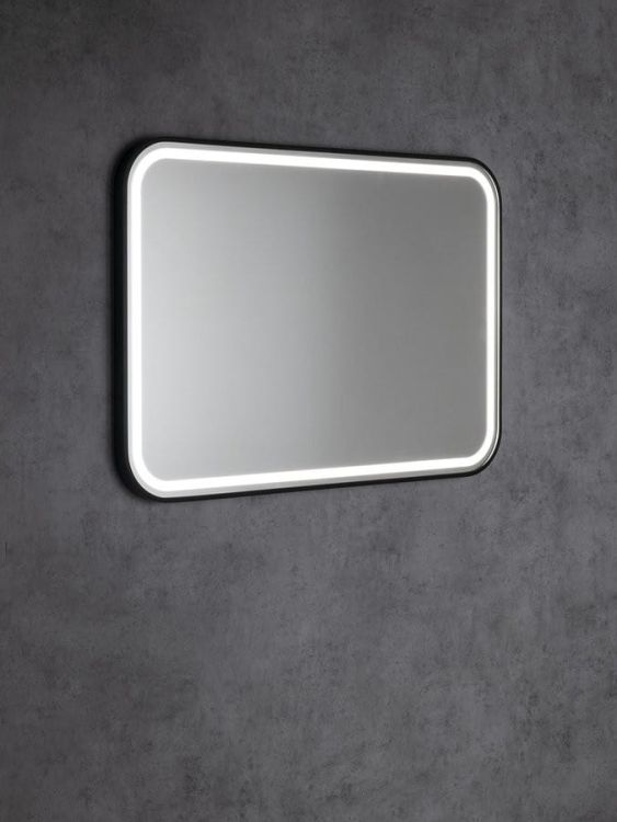 CETIS lustro z oświetleniem LED 100x70cm, czarny mat