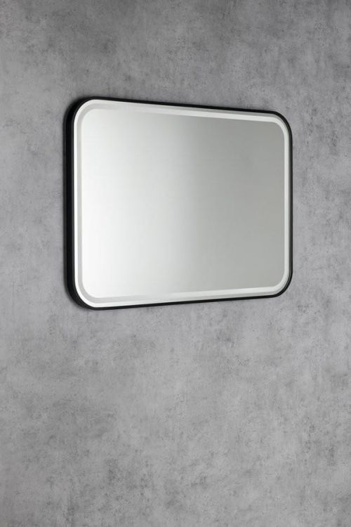 CETIS lustro z oświetleniem LED 100x70cm, czarny mat