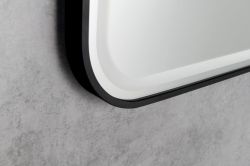 CETIS lustro z oświetleniem LED 100x70cm, czarny mat