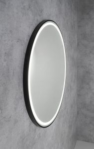 KADRIS okrągłe lustro z oświetleniem LED, ø 100cm, czarny mat