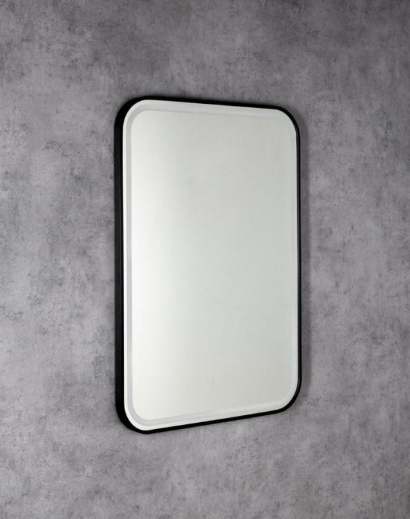 CETIS lustro z oświetleniem LED 60x80cm, czarny mat