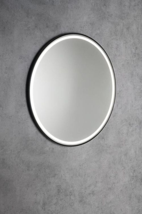 KADRIS okrągłe lustro z oświetleniem LED, ø 60cm, czarny mat