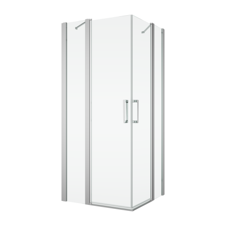 Przejdź do produktu Kabina prysznicowa 80x80 cm z drzwiami wahadłowymi i narożnym wejściem Ronal Sanswiss Divera D22DE2B0805007 srebrny połysk