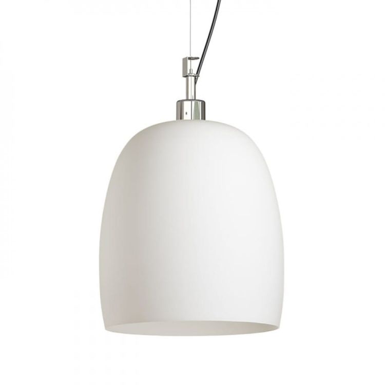 COROA NEW 28 wisząca  szkło opalowe/chrom 230V LED E27 15W