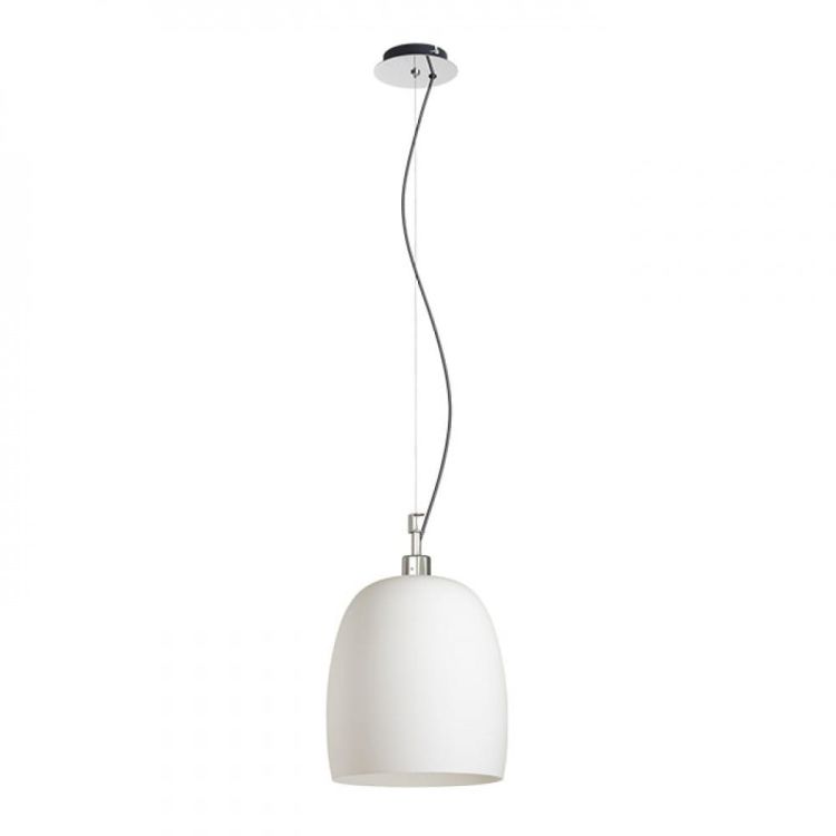 COROA NEW 28 wisząca  szkło opalowe/chrom 230V LED E27 15W