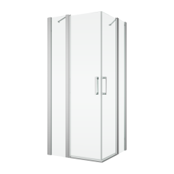 Kabina prysznicowa 80x90 cm z drzwiami wahadłowymi i narożnym wejściem Ronal Sanswiss Divera D22DE2B80905007 srebrny połysk