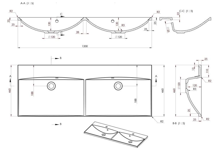umywalka Maria 120 cm rysunek techniczny.JPG