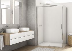 Kabina prysznicowa 100x70 cm z drzwiami rozsuwanymi Ronal Sanswiss Divera D22S2B1005007+D22F10705007 srebrny połysk