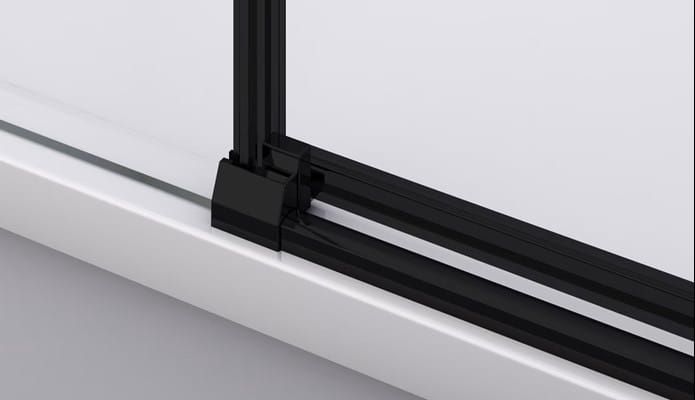 System wypinania drzwi przesuwanych czarny mat