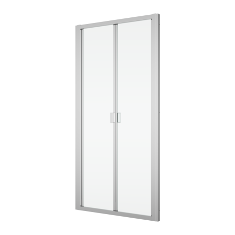 Przejdź do produktu Drzwi prysznicowe 2-częściowe, przesuwno-składane 90x200 cm Ronal Sanswiss Divera D22K0905007 srebrny połysk