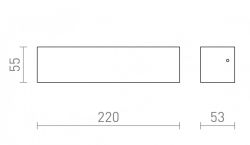 CAMARGUE ścienna antracyt szkło satynowe 230V LED 6W IP65 3000K