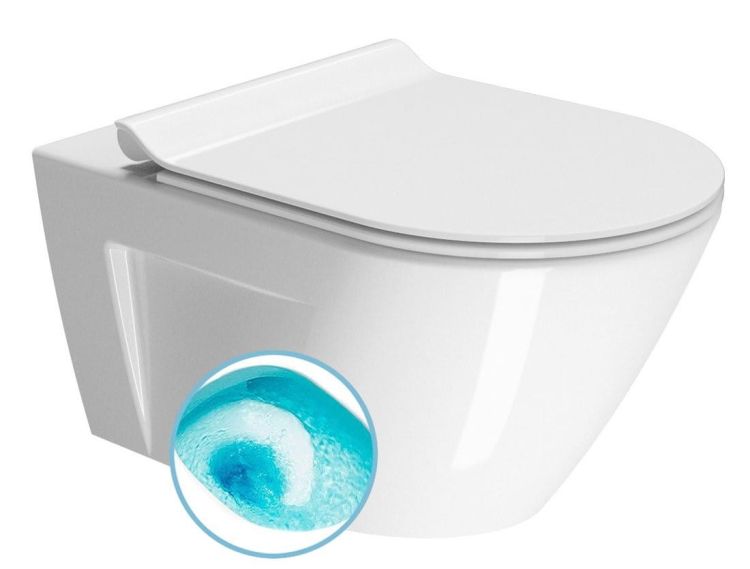 NORM WC wiszące, Swirlflush, 55x36 cm, biały ExtraGlaze