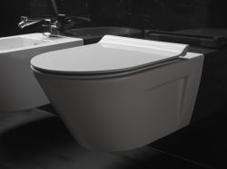 NORM WC wiszące, Swirlflush, 55x36 cm, biały ExtraGlaze