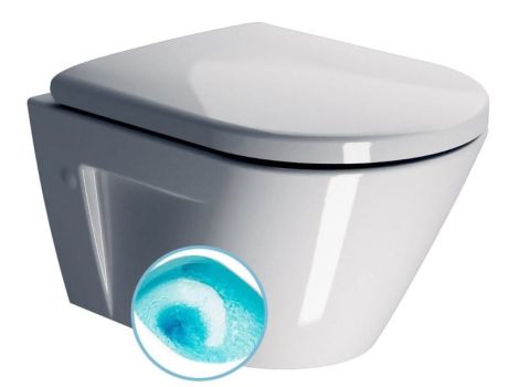 Przejdź do produktu NORM WC wiszące, Swirlflush, 50x36 cm, biały ExtraGlaze