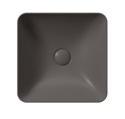SAND umywalka ceramiczna nablatowa 38x38 cm, bistro mat