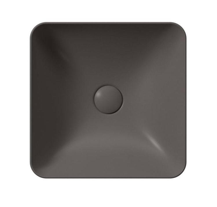 SAND umywalka ceramiczna nablatowa 38x38 cm, bistro mat