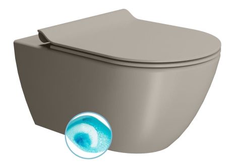 Przejdź do produktu PURA WC wiszące, Swirlflush, 55x36 cm, tortora dual-mat