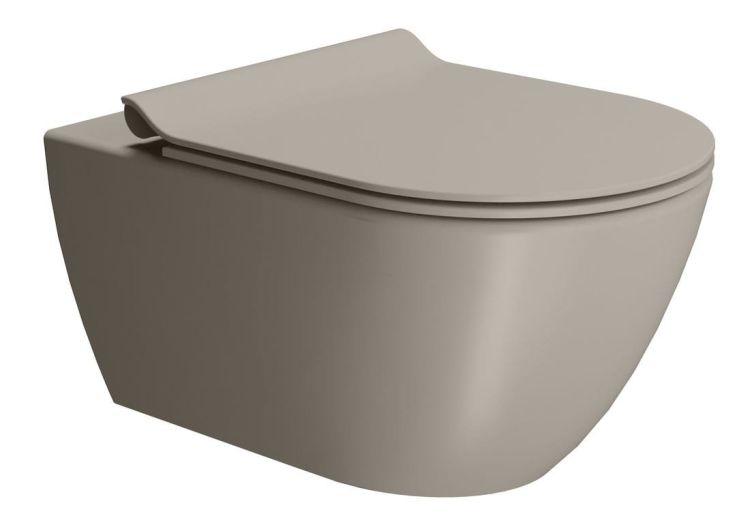 PURA WC wiszące, Swirlflush, 55x36 cm, tortora dual-mat